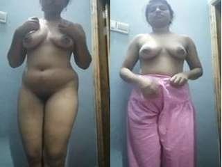 Bodacious Indian babe strips down and uncovers her nude body for cash