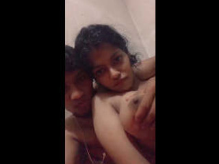 Desi nubile female and her big breasts play on camera