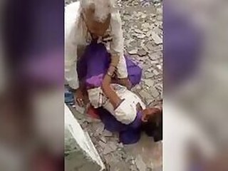 Sex-positive old dude caught red-handed in an deserted backyard