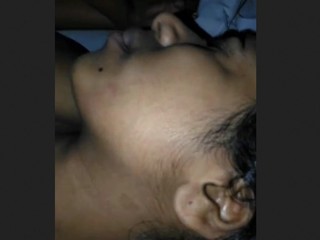 Uber-cute dark-hued lady gives oral and has sex