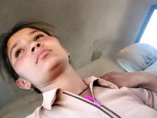 Indian lover goes insatiable in the car with spunky smooching