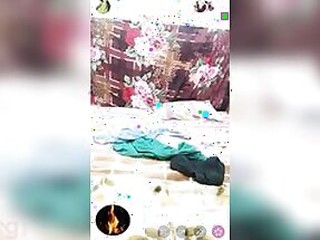 Personal display of bitch Desi exposing her coochie with big fun bags