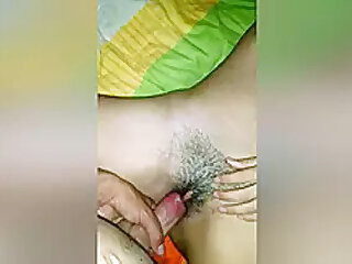 Exclusive Taut Girl frolicking with her pussy, which was ferociously poked by her Paramour