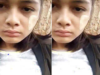 Pretty Pretty Assamese Gal Tearing up Outdoors