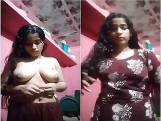 Adorable Desi Dame for Money Unclothes and Flashes Bare Bod Part 1