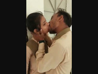 Desi school girl's MMS of sultry smooching in library
