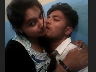 Romantic duo kissing and making out