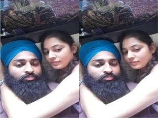 Punjabi couple's romantic date with boobs pressing