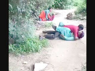 Desi duo  outdoor fuck-fest in public place