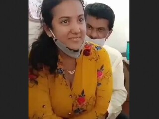Office employee gets naughty with her chief on the desk