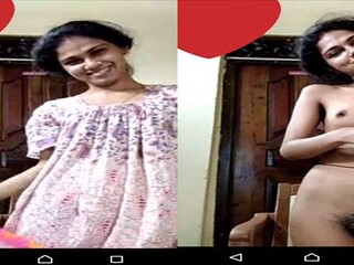 Unshaved Indian female flaunts her twat on flick call