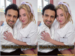Health center romance: Nurse and patient get  in the medical apartment