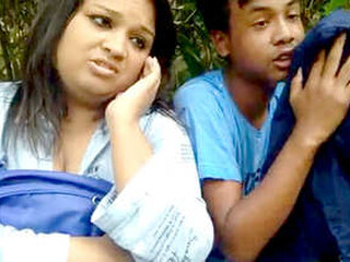 Desi  caught having orgy with her teacher in the park