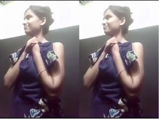 Part 2 of a bashful girl's solo onanism session with her body on demonstrate